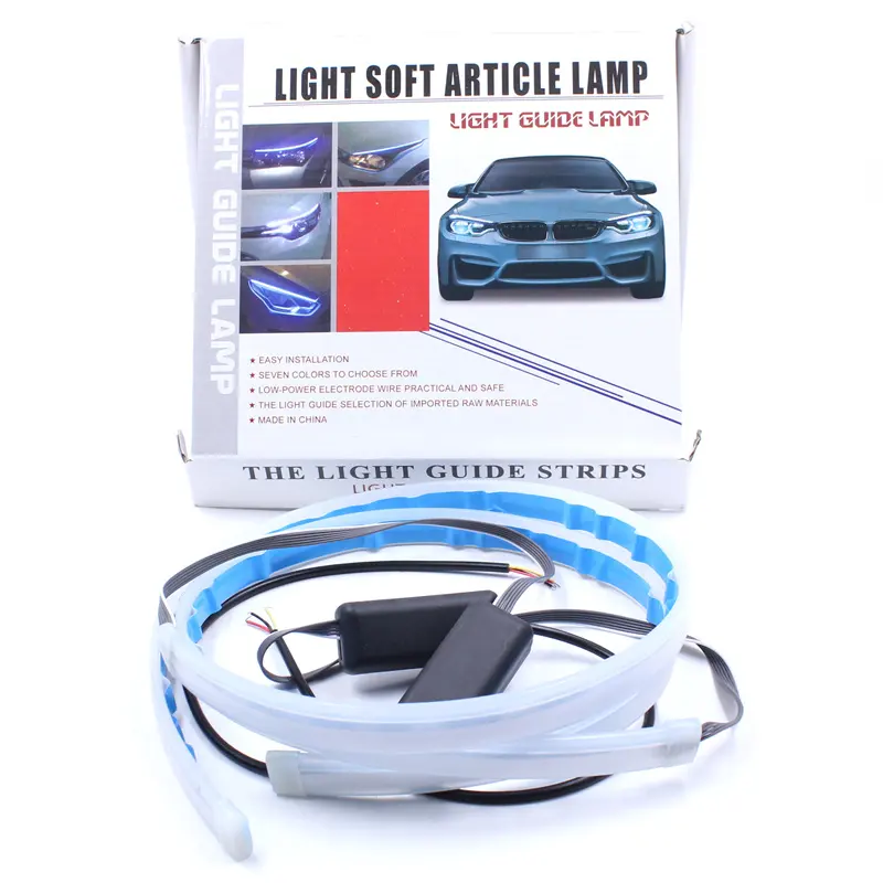 FSYLX Factory Wholesale S5 DRL Strip Light RGB Car Door Warning Lights Flow Colorful Flash Running Lamp 2835 60cm Led Strip Lamp