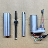 Actionneur linéaire personnalisé noir et argent 12V 24V robuste 3000N IP66 65 étanche avec supports de montage
