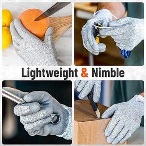 Gants de travail de sécurité de qualité alimentaire En388 prêts à être expédiés, niveau 5, anti-coupures, pour la cuisine - Product Image 6