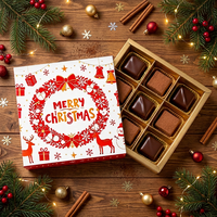 Hersteller Maßgefertigte Quadratische Harte Luxus Private Label Kleine Schokoladenbox Papierverpackung für Weihnachtsgeschenkprodukte