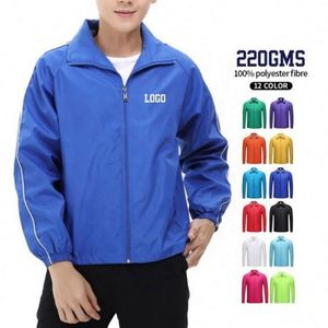 New Fashion 100%Polyester <b>Jackets</b> Men's Windbreaker <b>Jackets</b> for <b>Workers</b> or Volunteer Zipper Stand Collar <b>Jackets</b> - Product Image 6