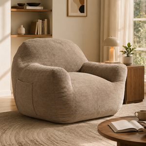 Sofá Puff Gigante Moderno de Espuma Viscoelástica, Sofá Puff Acogedor de Una Plaza con Funda de Tela para Uso en Hoteles y Villas - Product Image 1