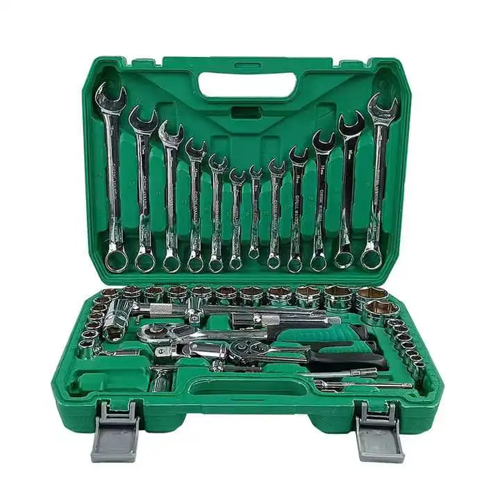 Guang Chen 61 Pcs Hardware Tools Ratchet Socket Wrench Tool Set Box Car Repair Combination Tool Kit Socket Set With Spanner