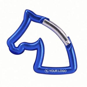 Promotional Laser Engraved Assorted Color Novelty Aluminum Alloy Eco-friendly Outdoor Tool Portable Carabiner Clip Keychain - Product Image 1