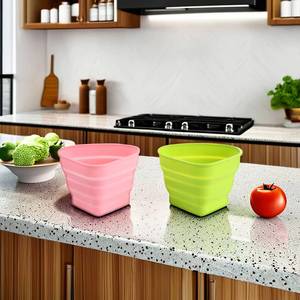 Passoire pliable en silicone pour cuisine, panier filtrant pour égoutter - Product Image 4