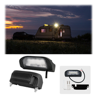 Lampe de Travail LED Ambre Blanc 9W 5 Pouces pour RV Caravane Remorque Antichoc Led RV Lumières Extérieures