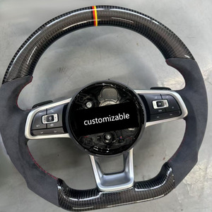 Volant en fibre de carbone neuf avec revêtement Alcantara pour Volkswagen Touran, Tiguan, Polo, Golf, Jetta – Installation Plug and Play - Product Image 1