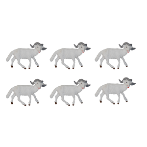 ENSEMBLE DE 6 MÔLETS DE CRÈCHE, BLANC BRILLANT - Product Image 1