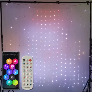 Smart Vorhang Licht APP steuert DIY Lichterketten Schlafzimmer Wand Fenster Dekoration Atmosphäre Lichterkette