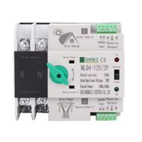Saklar Transfer daya ganda, kualitas tinggi 100/2P 100A 125A 2P PV fase tunggal AC/DC otomatis ATS tipe PC