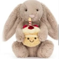 Jelly Cat Guangdong High Edition jellyca-48h - Grande collection de sacs en peluche Bonnie Rabbit à motifs gâteau, floraux et léopard