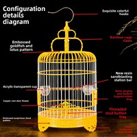 Cage de reproduction pour oiseaux de compagnie (perruches, hérissons, etc.) en forme de coquille de perle d'hortensia, avec conception anti-évasion, taille moyenne, vente en gros d'usine