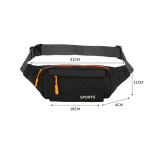 Erkekler ve Kadınlar için Su Geçirmez Fermuarlı Spor Bel Çantası, Spor Salonu Koşu Seyahat Cep Telefonu Göğüs Kemeri Çantası - Product Image 2