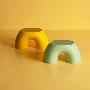 Taburete arcoíris creativo para niños, rojo, amarillo, azul, verde, duradero, antideslizante, taburete para niños, uso doméstico, sencillo, pequeño, redondeado, bonito - Product Image 3