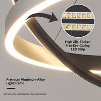 Lustre suspendu LED moderne minimaliste en aluminium et silicone, réglable en hauteur, pour chambre à coucher et salle à manger