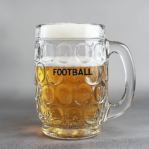 Wholesale Large Handmade <strong>Beer</strong> <strong>Cups</strong> Transparent Classic Style Wine <strong>Glass</strong> with Handle for Bar Serving - Product Image 2