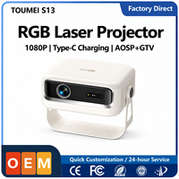 Projecteur UST Triple Laser 1000 Lumens ANSI, Smart Android, Mise au Point Automatique, DLP Full HD 1080P, Smart pour Home Cinéma, Vidéoprojecteur
