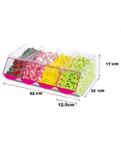 Distributeur empilable de présentoir en acrylique de grande capacité de porte-bonbons en acrylique pour biscuit de bonbons Vente en gros personnalisée