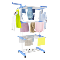 Séchoirs à linge pliables en métal, rouleaux, articles ménagers, séchoir à linge debout, forme de salle de bain, salon, rangement en plastique