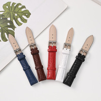 Bracelet de montre à motif de peau de crocodile de haute qualité, 12mm 14mm 16mm 18mm 20mm 22mm, bracelet de montre pour femme, bracelet en cuir véritable