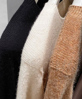 Pull en maille à col rond pour femme, manches longues, coupe ajustée, doux et chaud, idéal pour l'automne et l'hiver, haut de base décontracté pour femme