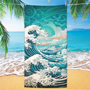 Bán buôn nhanh chóng khô bãi biển nhiệt đới khăn in mù<span class=keywords><strong>a</strong></span> hè khăn tùy chỉnh thăng hoa tái chế cát miễn phí sợi nhỏ bãi biển Khăn - Product Image 6