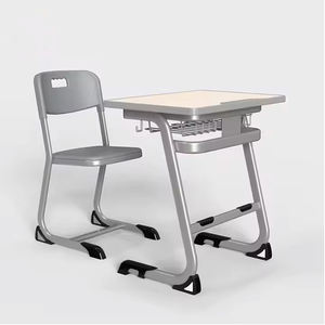 Fournisseur de mobilier <span class=keywords><strong>scolaire</strong></span>, ensembles de bureaux et de chaises d'école, hauteur réglable, plateau en MDF, bureaux et chaises de classe - Product Image 4