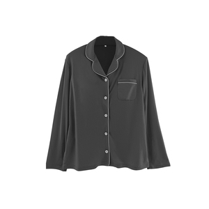 Vente en gros de vêtements de nuit classiques en polyester modal pour femmes, coussinet de soutien-gorge décontracté tricoté respirant à manches longues, deux pièces, vêtements de maison, printemps - Product Image 5