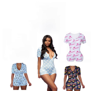 New Fashion Summer Hot-selling <strong>Cheap</strong> Customized Short Sleeves Pajamas Zodiac Adult <strong>Onesie</strong> for Women - Product Image 1