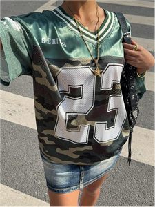 T-<span class=keywords><strong>shirt</strong></span> de basket-ball surdimensionné à col en V pour femmes - Product Image 4