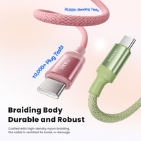 Toocki câble C-C Durable 240W pour câble de chargeur iPhone Type C câbles de téléphone portable dégradé coloré rapide pour Iphone série 17