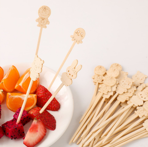 Brochettes de barbecue en bambou, bâtonnets alimentaires en spirale pour pommes de terre, brochettes en bambou de 50cm, brochettes de fruits pour fête - Product Image 4