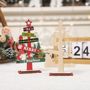 Mini Árbol de Navidad para Mesa, Adornos Decorativos de Madera para el Hogar, Escritorio, Estante, Decoración Navideña y Creación de Ambiente Festivo - Product Image 3