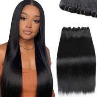 Bozhen 10A 300g 3 Bundles Cheveux à coudre pour tissage rapide, Perruque, Queue de cheval, Coupe courte, Style Birman