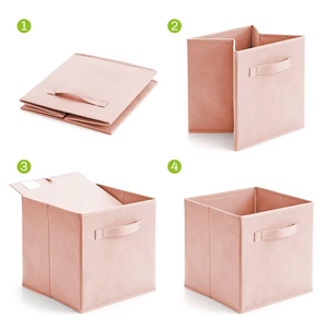 Juego de 6 Cubos Plegables de Tela No Tejida para Almacenamiento de Ropa con Asas Dobles - Product Image 4