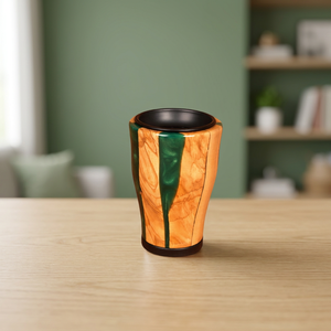 Brûleur d'encens en bois et résine fait main, diffuseur aromatique, utilisation toute saison, style unique, décoration, parfum d'intérieur, cadeau, Ramadan, Eid - Product Image 1