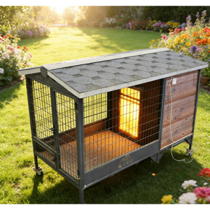 Waterproof Insulated <strong>Dog</strong> <strong>Kennel</strong> with Partition, Custom Logo, Dual <strong>Heating</strong> System and Easy Clean Design - Product Image 1