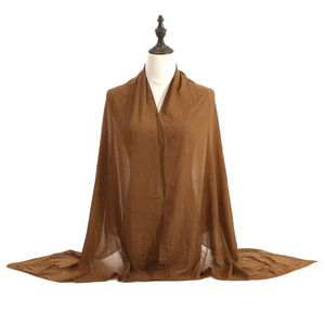 Premium Rhinestone Plain Chiffon Hijabs Muslim Woman <b>Scarf</b> for Women Wholesale Polyester Hijab - Product Image 5