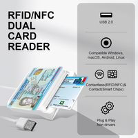 ZOWEETEK RFID NFC lector de tarjetas escritor USB EMV CAC Smart ID IC Chip lector de tarjetas Cajero Automático lector de tarjetas de crédito escritor para máquina expendedora