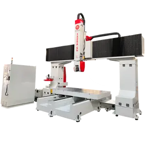 Molde de plástico compuesto patrón de madera fresado recorte 5 ejes CNC enrutador fabricante