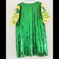 Camiseta de Verano para Mujer Chi Eta Phi, Amarilla y Verde, con Lentejuelas, Estilo Vintage, Ropa de Sororidad, Número XHO 32, Prenda con Lentejuelas