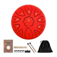 High Quality 6inch 11 Note Single Layer Steel Tongue Drum Tank Drum Percussion Musical Instruments Rain Drum