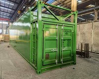 Meilleure station de carburant mobile portable pour diesel et essence Skid en acier au carbone avec panneau solaire pour deux produits pétroliers
