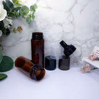 Distributeur de savon en plastique de 100 ml à 250 ml, flacon vide ambré avec pompe à mousse et pulvérisateur pour masque facial et shampoing