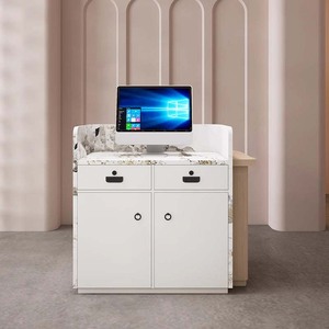 Quầy lễ tân thiết kế đá nhỏ màu sắc đơn giản, quầy thu ngân spa, quầy tiếp khách cửa hàng thời trang, quầy tư vấn phòng khám - Product Image 6