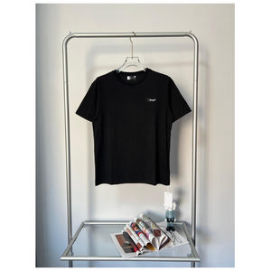 Camiseta de Manga Corta para Hombre, Estilo Vintage, Primavera-Verano, Nueva, 250g, Algodón de Fibra Larga, Estampado de Flecha Degradada OW - Product Image 3