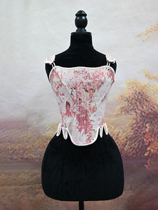 Corsé Bustier Vintage Renacentista con Bordado Floral, Top Corsé Casual Retro - Product Image 1