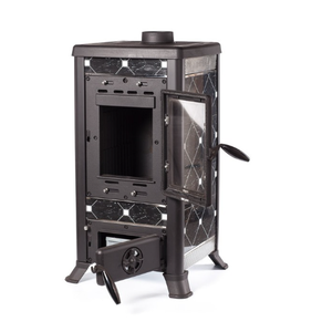 Poêle à bois décoratif en acier <span class=keywords><strong>avec</strong></span> carreaux en céramique 8kW, <span class=keywords><strong>foyer</strong></span> autoportant - Product Image 4