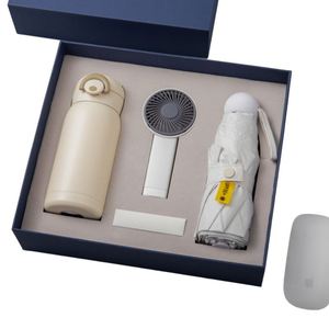 Novedad en Promoción: Termo de Acero Inoxidable de Lujo de 500 ml, Juego de Mini Ventilador y Paraguas, Regalo para el Día del Padre y Pascua - Product Image 1