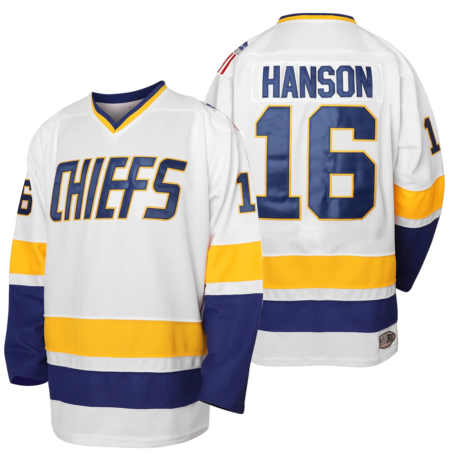 All'ingrosso Mens Hanson fratelli Steve #16 Hockey film maglie cucite lettere numeri maglia hockey